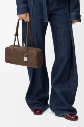 Amazona 31 kort veske i kornet nubuck