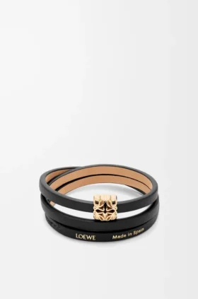 Anagram Bombé Twist-armbånd i kalveskinn