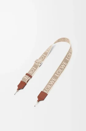 Anagram-stropper i jacquard og kalveskinn