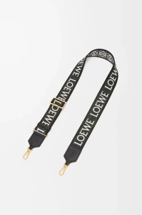 Anagram-stropper i jacquard og kalveskinn