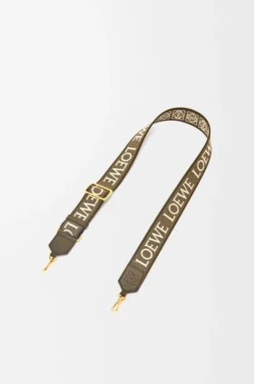 Anagram-stropper i jacquard og kalveskinn