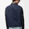 Arbeidsjakke i nappa-lammeskinn og nylon