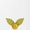 Blomsterbrosje i kalveskinn