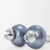 Blueberry-øreringer i sterlingsølv og perle Blueberry-øreringer i sterlingsølv og perle