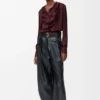 Bluse i silke Bluse i silke