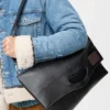 Bob Folded Tote-veske i skinnende, smidig kalveskinn