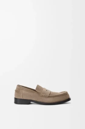 Bobine-Loafer i kalveskinn i semsket skinn