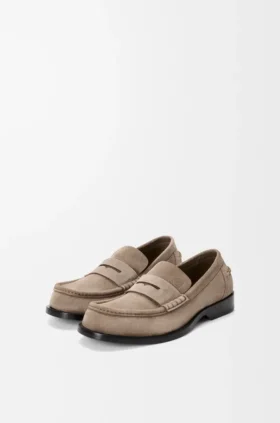 Bobine-Loafer i kalveskinn i semsket skinn