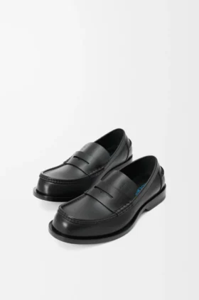 Bobine-Loafer i skinnende kalveskinn