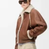 Bomberjakke i shearling Bomberjakke i shearling