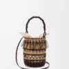 Bucket-veske i snor og lær Bucket-veske i snor og lær