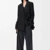 Bukser med belte i ull Bukser med belte i ull