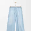 Bukser med snøring i denim