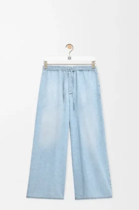 Bukser med snøring i denim
