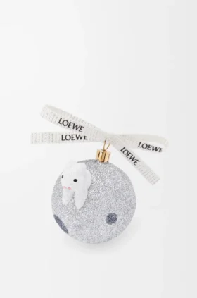«Bunny on the moon julekule i blåst glass»