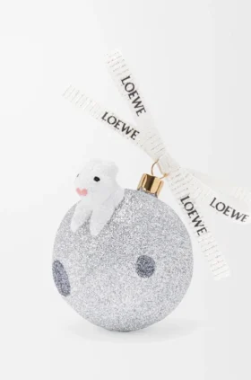 «Bunny on the moon julekule i blåst glass»