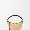 Cala Miniveske i klassisk kalveskinn og raffia Cala Miniveske i klassisk kalveskinn og raffia