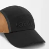 Camp-cap i kanvas og semsket skinn