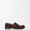 Campo-loafer i kalveskinn i semsket skinn Campo-loafer i kalveskinn i semsket skinn