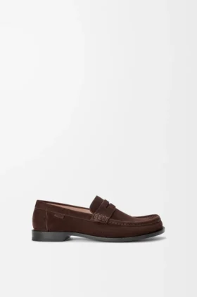 Campo-loafer i kalveskinn i semsket skinn