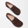 Campo-loafer i kalveskinn i semsket skinn Campo-loafer i kalveskinn i semsket skinn