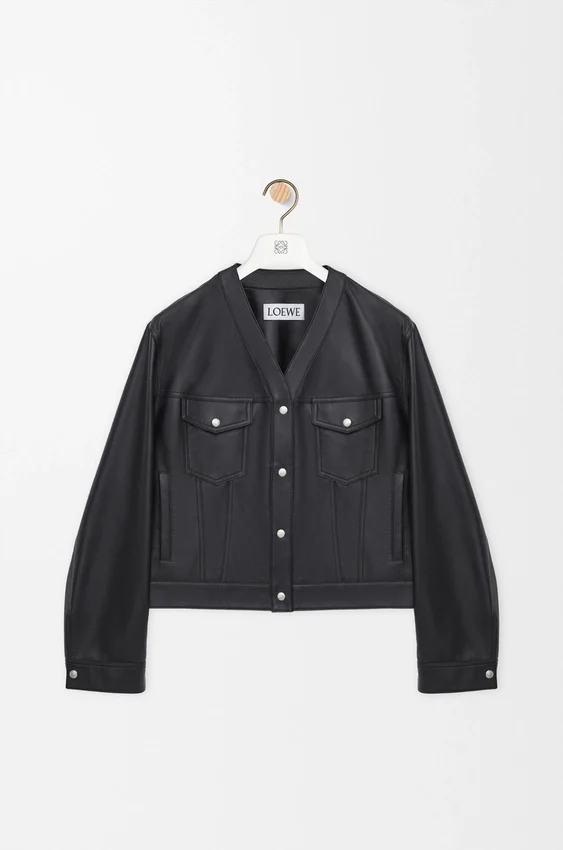 Cardigan i nappa-lammeskinn Cardigan i nappa-lammeskinn