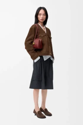 Cardigan i shearling