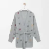 Cardigan i ull med belte Cardigan i ull med belte