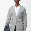 Cardigan i ull med belte Cardigan i ull med belte