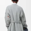 Cardigan i ull med belte Cardigan i ull med belte