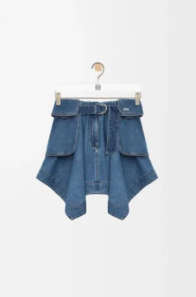 Cargo-skjørt i denim