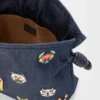 «Cats» medium Flamenco-clutch i brodert denim «Cats» medium Flamenco-clutch i brodert denim
