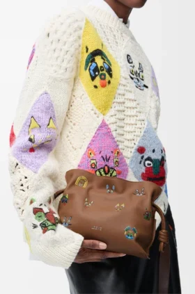 Cats Mini Flamenco-clutch i nappa-kalveskinn