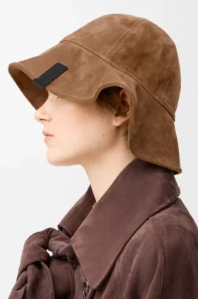 Country-hatt i semsket skinn