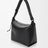Cubi Crossbody-veske i mykt, glatt kalveskinn og jacquard