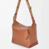 Cubi Crossbody-veske i mykt, glatt kalveskinn og jacquard
