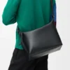 Cubi Crossbody-veske i mykt, glatt kalveskinn og jacquard