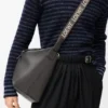 Cubi Crossbody-veske i mykt, glatt kalveskinn og jacquard