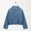Drapert jakke i denim Drapert jakke i denim