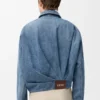 Drapert jakke i denim Drapert jakke i denim