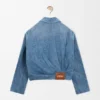 Drapert jakke i denim Drapert jakke i denim