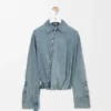 Drapert skjorte i denim