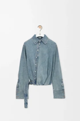 Drapert skjorte i denim