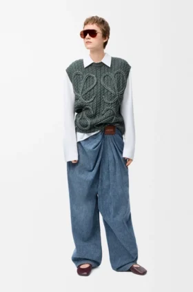 Draperte jeans i denim