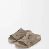 Ease Monogram-sandaler i semsket skinn