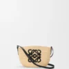 Eclipse Pochette i raffia og kalveskinn Eclipse Pochette i raffia og kalveskinn
