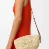 Eclipse Pochette i raffia og kalveskinn Eclipse Pochette i raffia og kalveskinn
