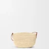 Eclipse Pochette i raffia og kalveskinn Eclipse Pochette i raffia og kalveskinn