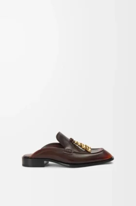 Edge Loafer-mule i børstet kalveskinn