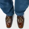 Edge Loafer-mule i børstet kalveskinn Edge Loafer-mule i børstet kalveskinn